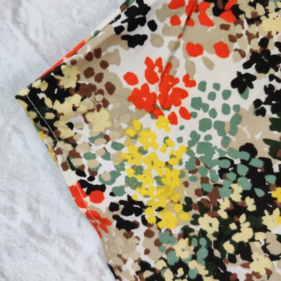 Laura Scott Womens Blouse Long Sleeve Button Shirt V Neck Abstract Floral sz M - Picture 10 of 10